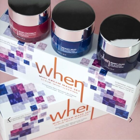 NIB When Beauty Mini Cream Mask Set (3 Masks) - Picture 2 of 7